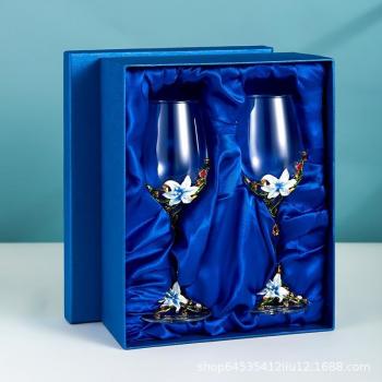 320ml European Vintage Lead-free Crystal Red Wine Glass Set