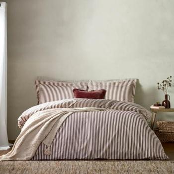 Hebden Mélange Stripe 100% Cotton Duvet Cover Set