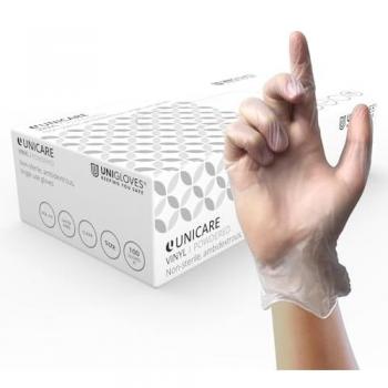 100-Unit Vogue Powdered Vinyl Gloves, Small Size