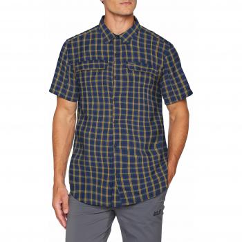 Columbia Silver Ridge 2.0 Chemise Manches Courtes à Carreaux Homme, Bleu (Carbon Gingham), M