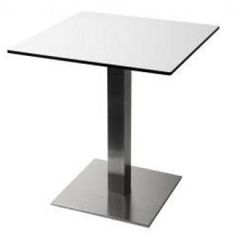 Pied de table inox carré pour plateau rond jusqu'à 800 mm