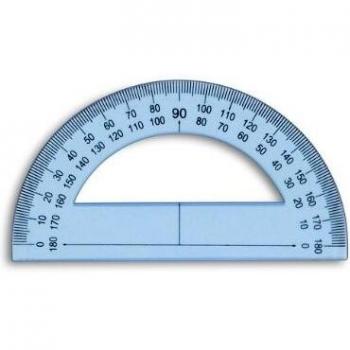 Instruments de précision : Rapporteur 180° 12 cm (plastique)