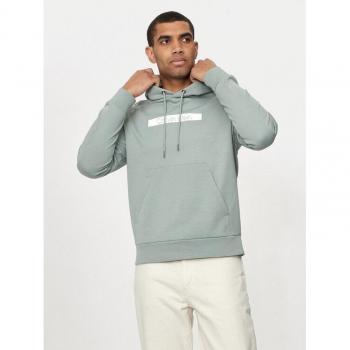 Calvin Klein Felpa con Cappuccio Cut Out Logo Grigio Ardesia S