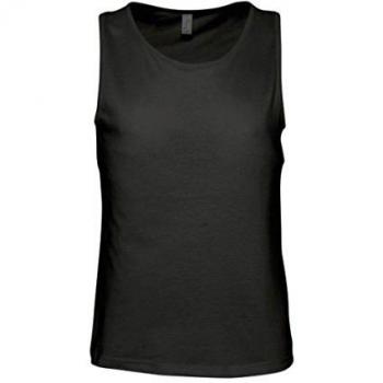 Ultra‑Soft Black Cotton Sleeveless – XL