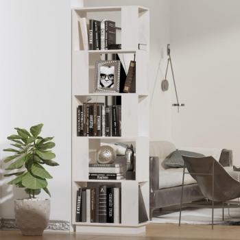 Divisorio Libreria Bianco 51x25x163,5 cm Legno Massello di Pino