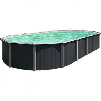 KWAD Ovalpool Green Line Evolution – Designfolie in Blau, Sand oder Grau