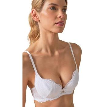 SuperBoost Pro Lingerie Lace Plunge Bra – 28DD, White