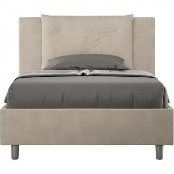 Letto Imbottito 120x200 – Microfibra Sabbia con Struttura a Rete