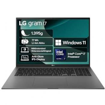Notebook Ultra Light LG Gram Pro 17, Display 17 WQXGA