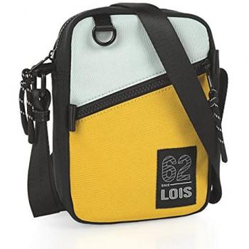 Bolso Cruzado Lois Hombre Negro/Amarillo