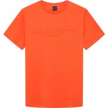 Camiseta de Hombre Hackett Sport Naranja Manga Corta Talla XL