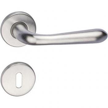Poignée de Porte avec Rosettes Betty en Chromé Mat