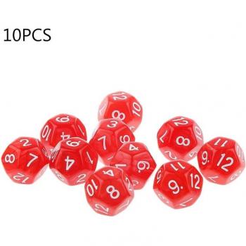 Polyhedral D12 Dice Set for Board Games