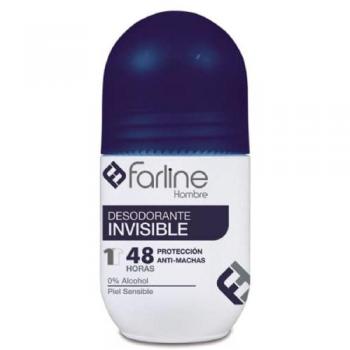 FARLINE 50ml Desodorante Roll-on Masculino Sem Resíduos