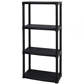 Etagère noire en résine 5 tablettes