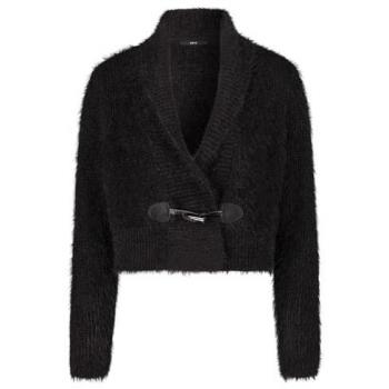 Damen Strickjacke ZERO mit Knebelknopf in Schwarz