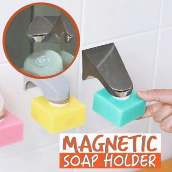 Steel Soap Tray with Magnetic Holder