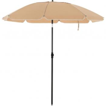 Ombrelle de jardin 2 m – Haute protection solaire UPF 50+ – Réglage inclinaison – Baleines en fibre de verre
