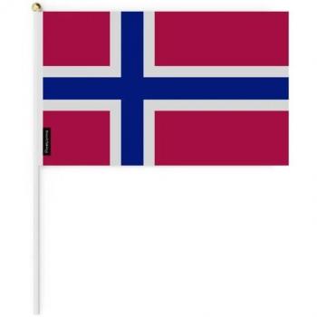 Flag Mini Île Bouvet 14x21cm Pack 50, Poliester Resistente y Ligero