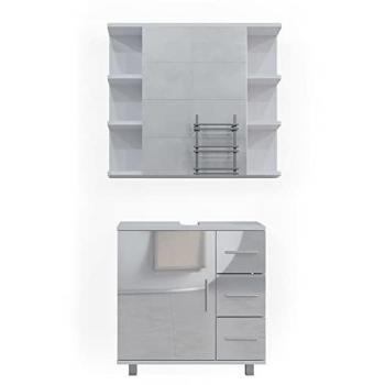 Ilias 2‑Parte Set Bagno Bianco Lucido