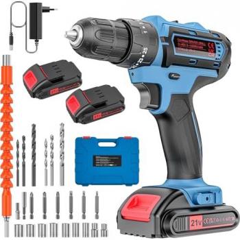 Attrezzo Cordless Drill & Driver MARQUE 21V 2 batterie 2,