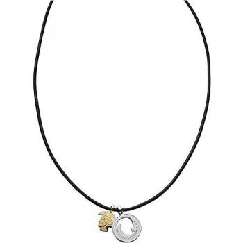 Collier DIESEL DX1126040 en Tissu et Acier Noir pour Homme