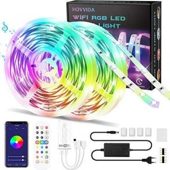 HOVVIDA 20 m Striscia LED RGB Musicale 16M Colori
