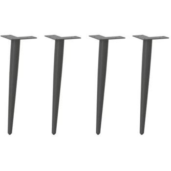 Anthracite Steel Coffee Table Legs Conical Shape 4 pcs 30-31 cm