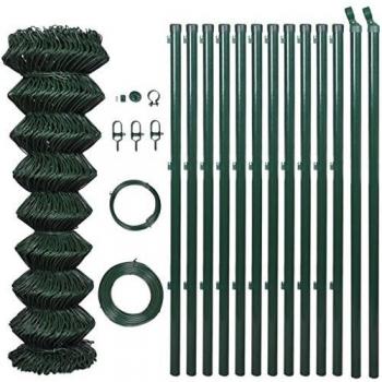 Steel Green Chain Link Fencing System – 1x25 m, VidaXL Complete Pack