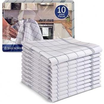 BARBONS 10er Set Geschirrtücher aus Baumwolle – Küchenhandtücher, Geschirrhandtücher, Trockentücher