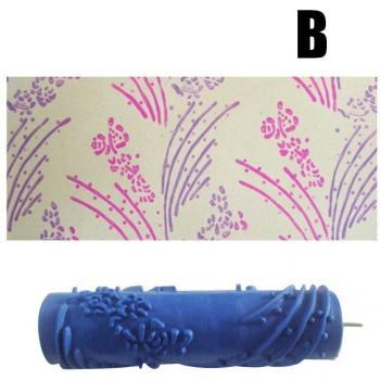 7 Inch DIY Flower Pattern Rubber Roller