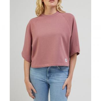 Camiseta Lee Raglan Sweat Rosa Mujer Manga Corta Talla M