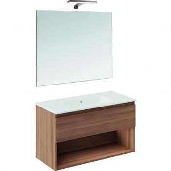 Mueble Cósmico de Baño Completo – Color Nogal