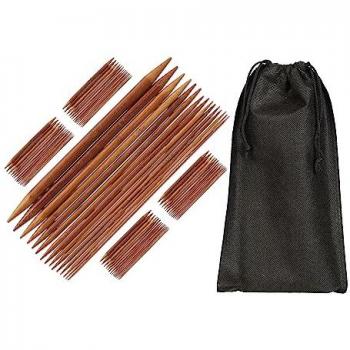 Relaxdays Set Aghi Doppia Punta 75 pezzi – 15 Misure (2–10 mm), Marrone