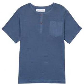 MINOTI Kids Henleyshirt Blau, 100 % Baumwolle (3–14 Jahre)
