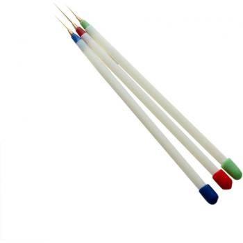 Kit de 3 brosses fines pour décoration d'ongles 669