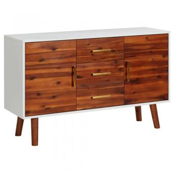VidaXL Aparador de madera maciza de acacia y MDF 110x35x70 cm Marrón