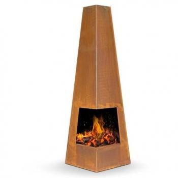 Sealey DG106 Dellonda Chiminea Wood Burner Heater For Outdoors W45Cm X H150Cm Corten Steel