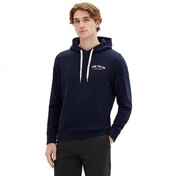 Felpa Tom Tailor 1037751 Con Cappuccio Blu Cielo L