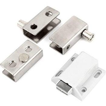 Loquet de Porte Magnétique en Plastique Blanc