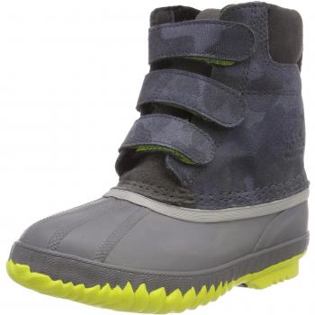 Sorel Enfant Bottes Unisexes Cheyanne II Strap Gris Foncé Taille 30