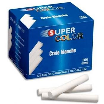 Craies blanches anti-poussière 100 pièces
