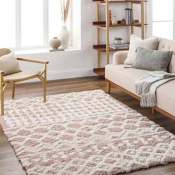 Livabliss Geometric Plush Rug, Cream Beige, 130x190cm