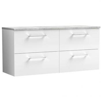 Nuie Arno Wall Hung Vanity Unit 1200mm with Bellato Grey Top