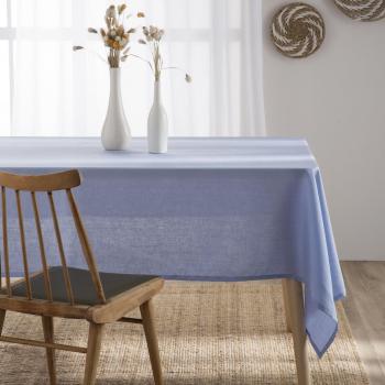 SILENCIO VERDE: MANTEL DE LINEN CIELO