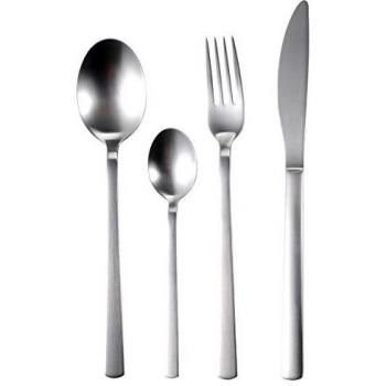 Cubertería Bergner 24 Piezas Mate Acero Inoxidable