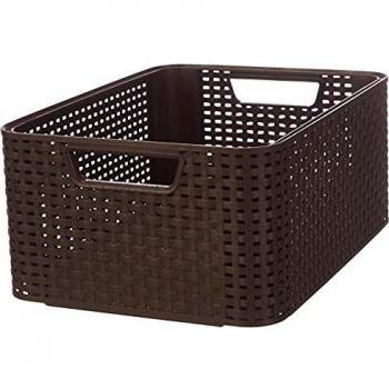 Cesto di Organizzazione Curver Rattan Marrone Mediano