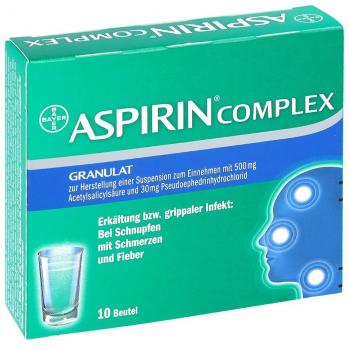 ASPIRIN Complex Granulat in 10 Beuteln, hergestellt zur einfachen Einnahme als Suspension