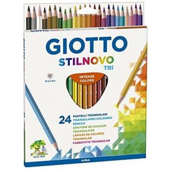 Estuche de Lápices de Colores Giotto Stilnovo Triangular, 24 Uds