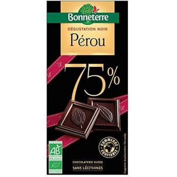 Chocolat noir 75% de cacao Bio